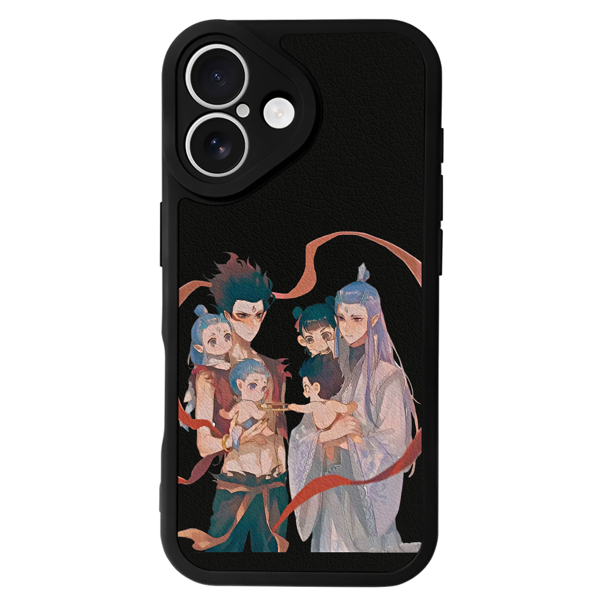 （画像用） Ne Zha 2 ナタ 魔童の大暴れ 【iPhone 16シリーズ対応】シリコンスマホケース（レザー調） 材質：シリコン